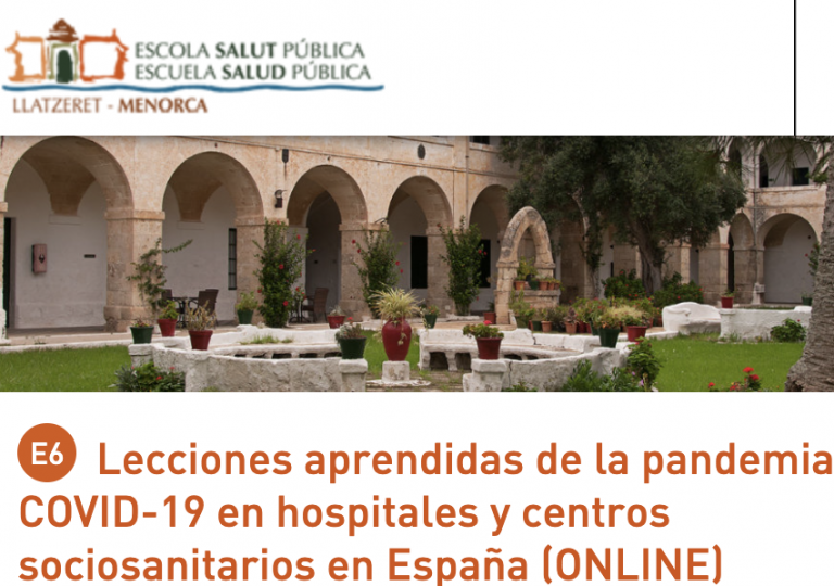 Lessons learned from the COVID-19 pandemic in hospitals and social health centres in Spain (ONLINE)