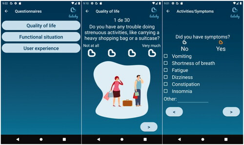 Testing lung cancer patients’ and oncologists’ experience with the Lalaby App for monitoring the Quality of Life